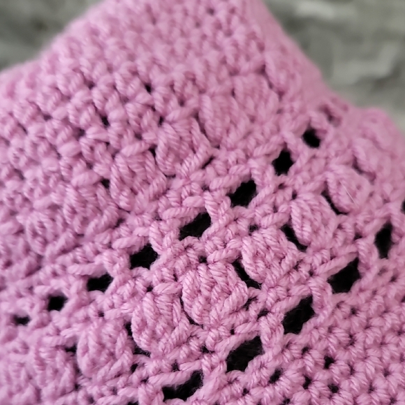 Chic Pink Crochet Bucket Hat - Picture 5 of 11
